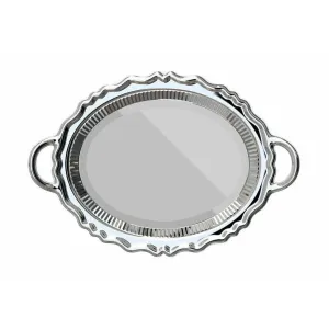 Qeeboo Plateau Miroir Mirror Metal Finish 110x76,5 Cm, Silver