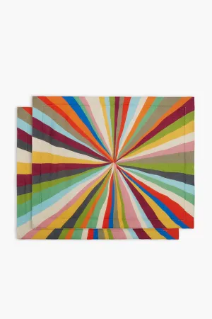 Rainbow Rays Harringbone Tablemat Set of 2