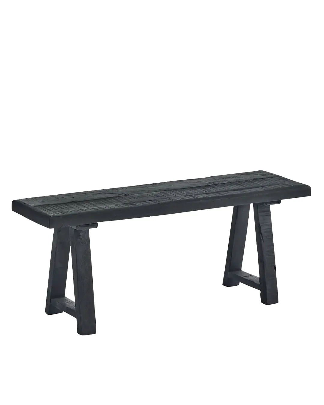 Recycled Wooden Bench - Black