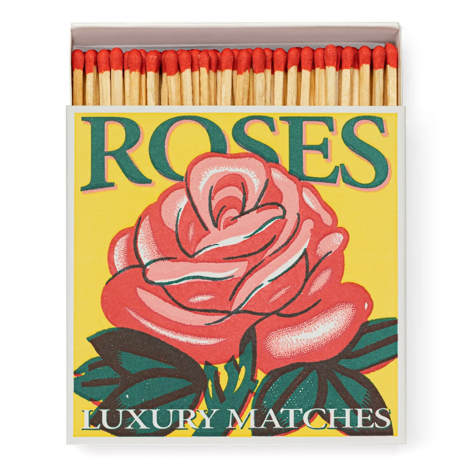 Red Rose Square Match Box