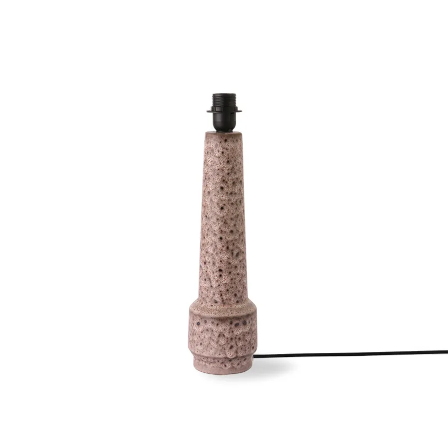 Retro Stoneware Lamp Base - Brown