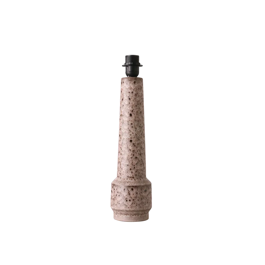 Retro Stoneware Lamp Base - Brown