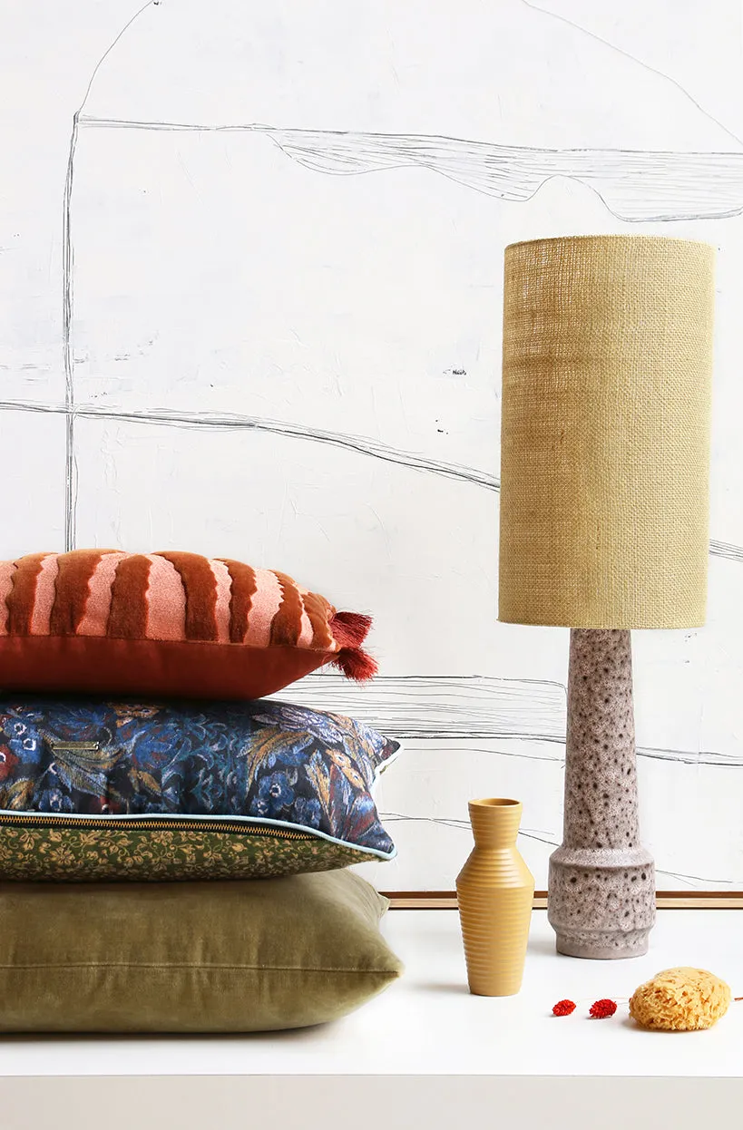 Retro Stoneware Lamp Base - Brown