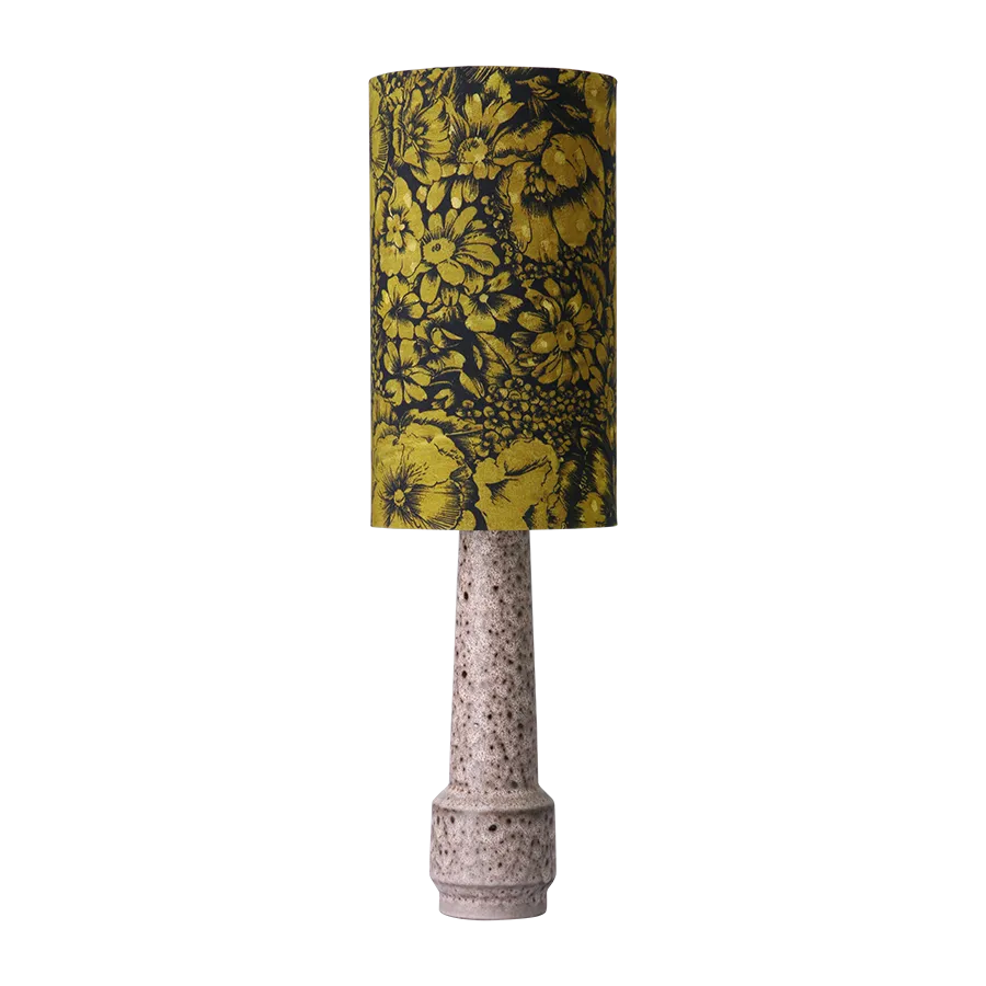 Retro Stoneware Lamp Base - Brown