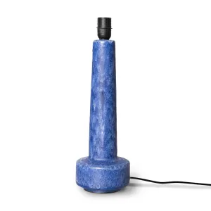 Retro Stoneware Lampbase - Blue