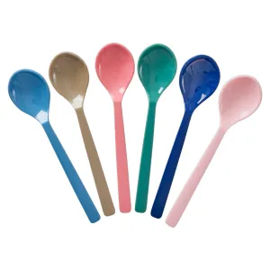 Rice Melamine Tea Spoon A New York Minute Colors - 6 Pack