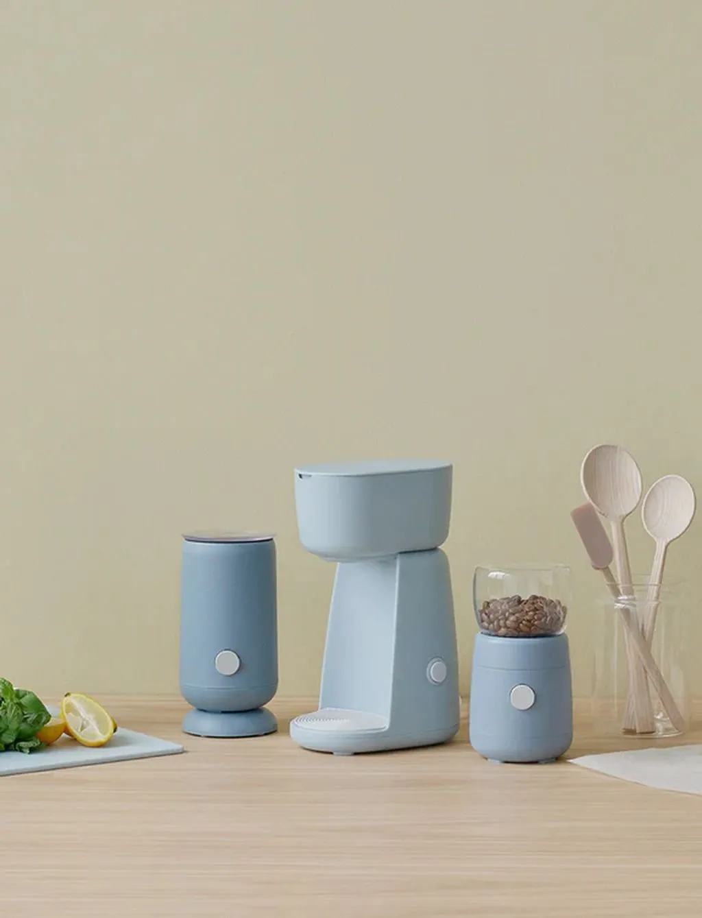 Rig Tig Foodie Electric Coffee Mill, Dusty Blue