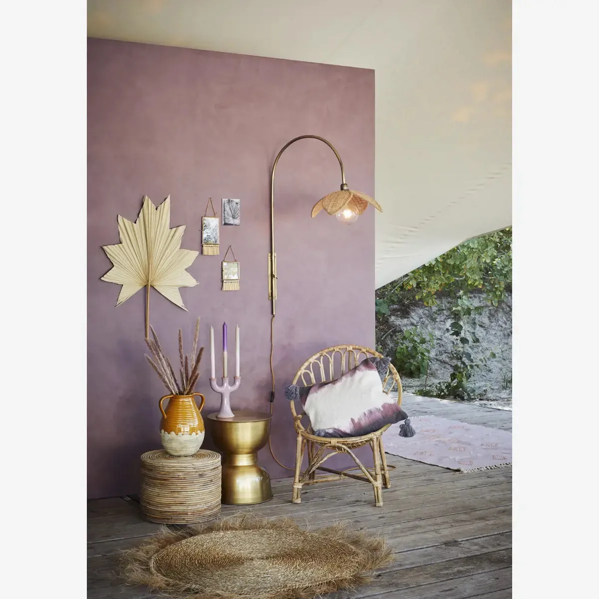 Round Seagrass Rug with Fringes