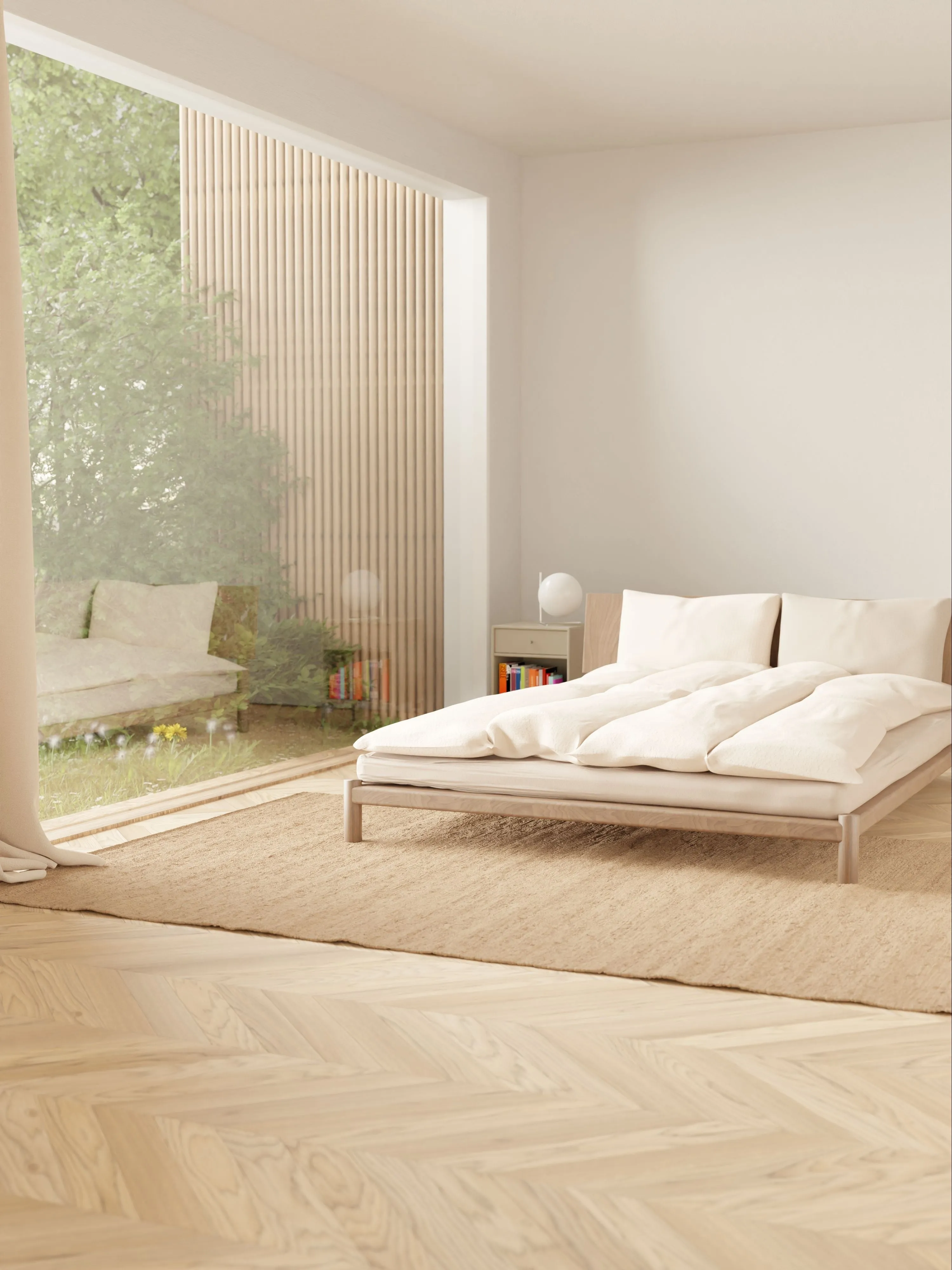 Rug Solid Cotton Rug 170 X 240 Cm, Nougat