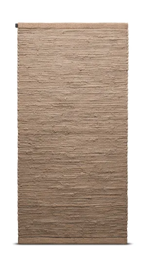 Rug Solid Cotton Rug 170 X 240 Cm, Nougat