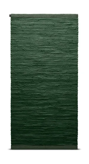 Rug Solid Cotton Rug 200 X 300 Cm, Moss