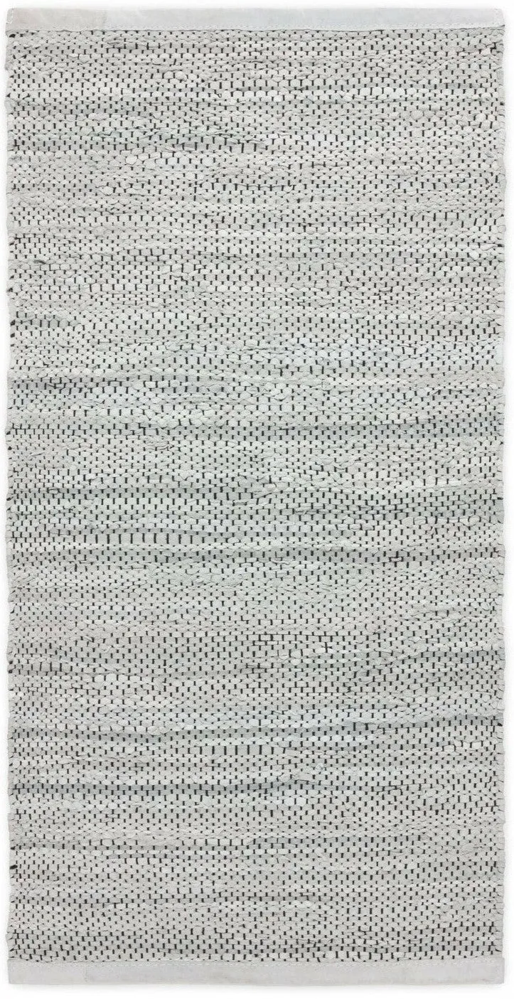 Rug Solid Leather Rug Light Grey, 140 X 200 Cm