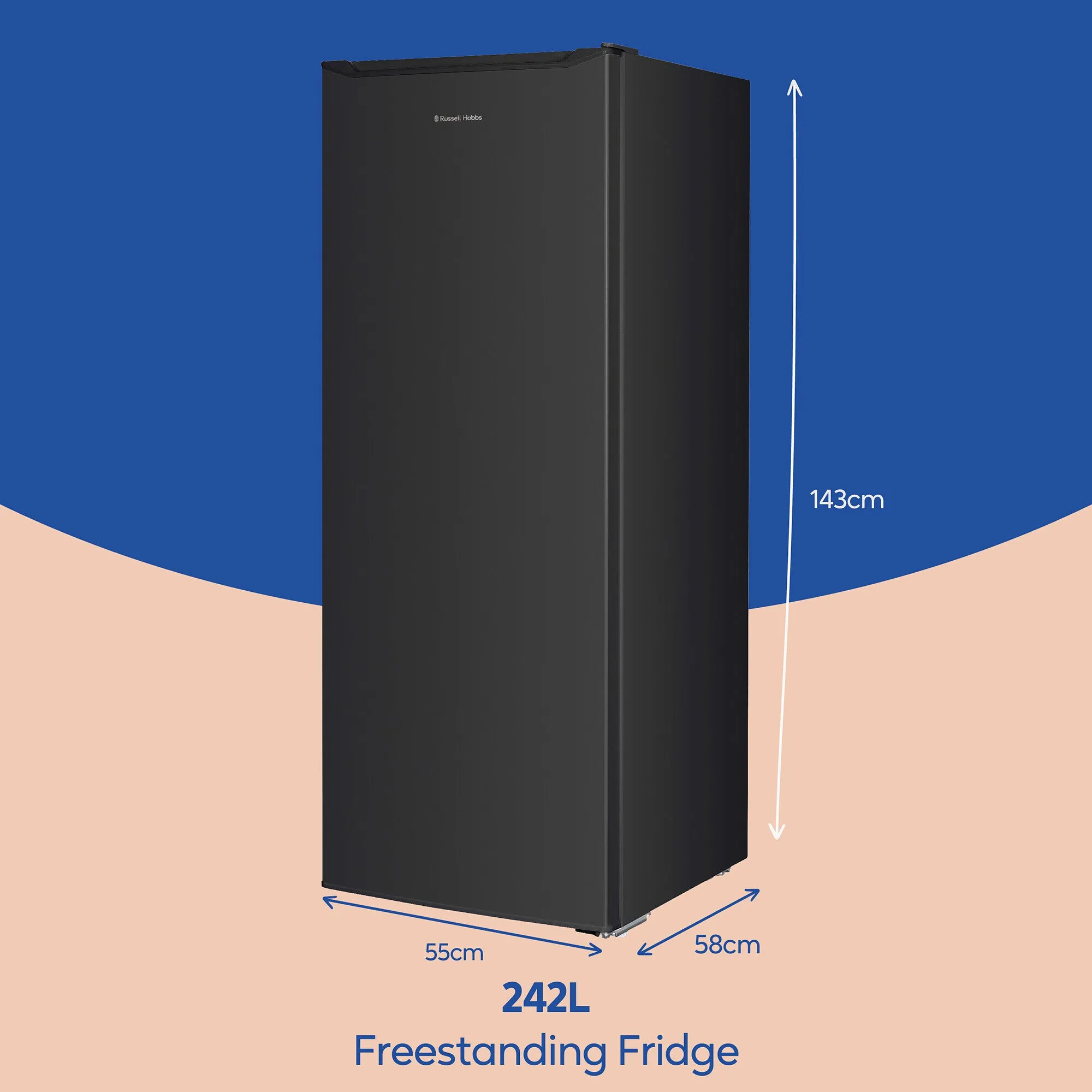 Russell Hobbs RH143LF552E1B fridge Freestanding 242 L E Black