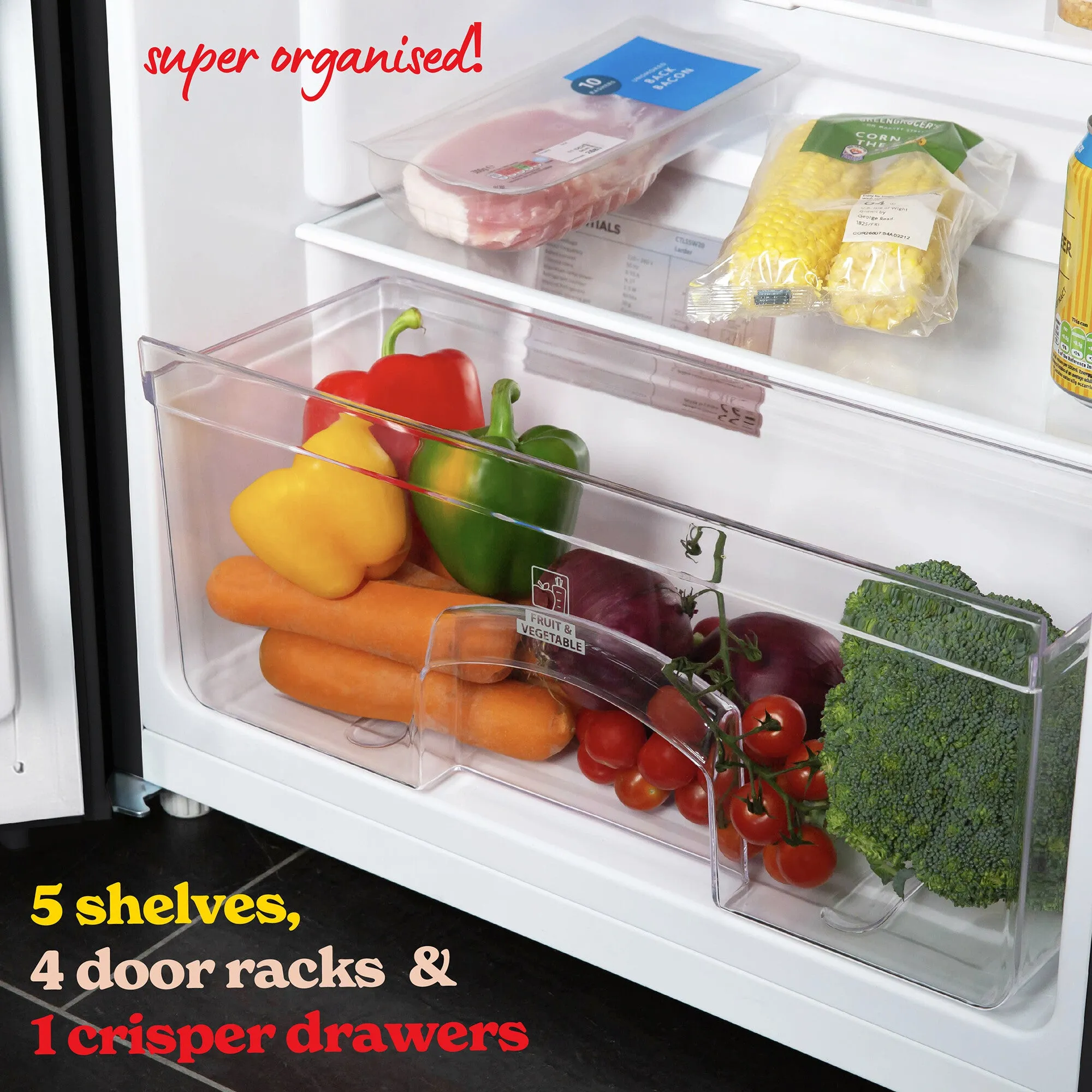 Russell Hobbs RH143LF552E1B fridge Freestanding 242 L E Black