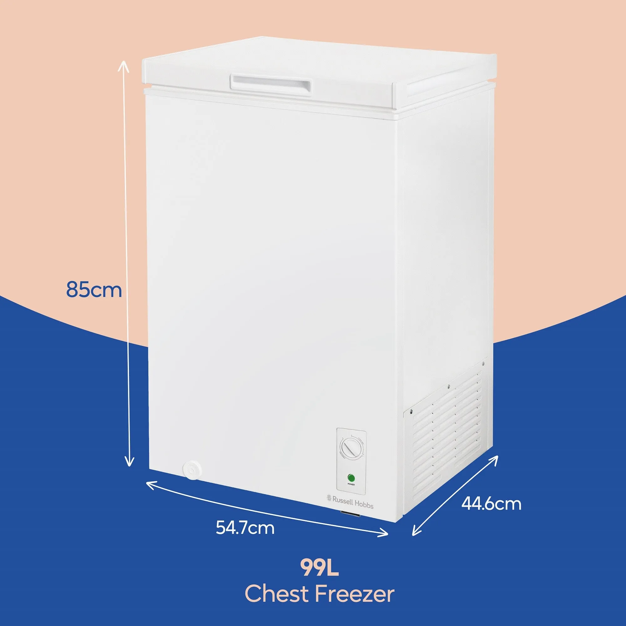Russell Hobbs, RH99CF0E1W 99L Compact Chest Freezer in White