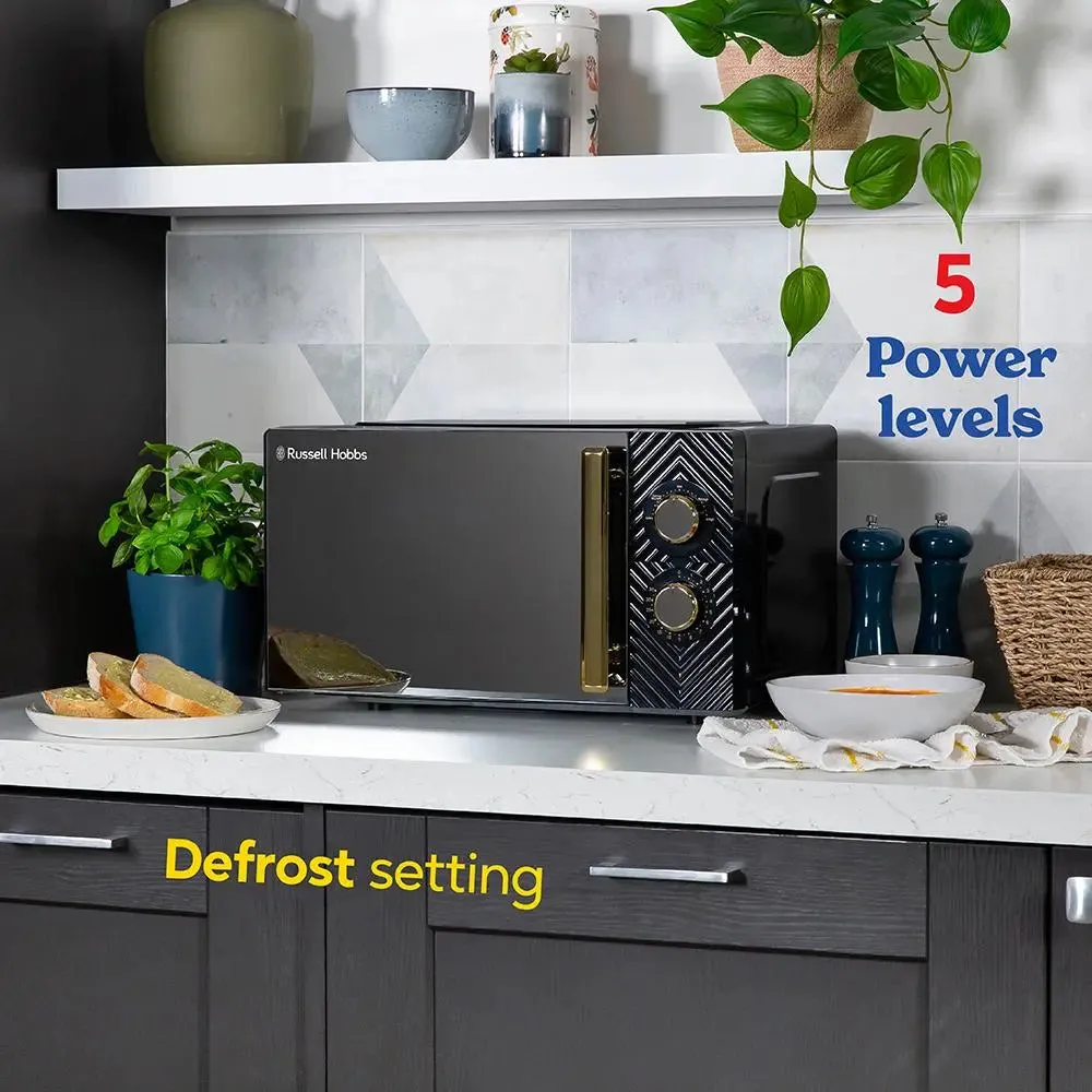 Russell Hobbs RHMM723B 17L Manual Groove Microwave - Black