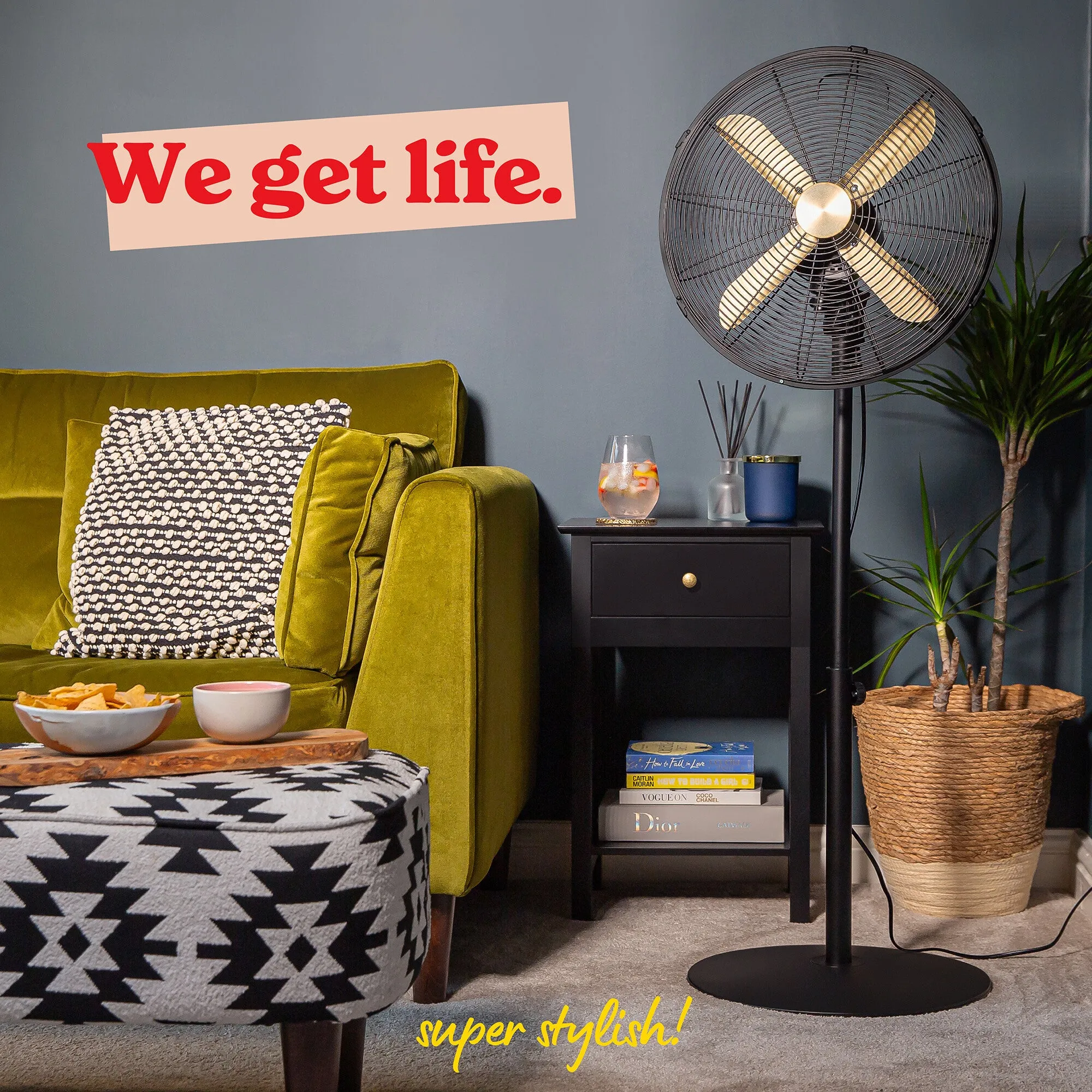 Russell Hobbs RHMPF1601BG household fan Black, Gold