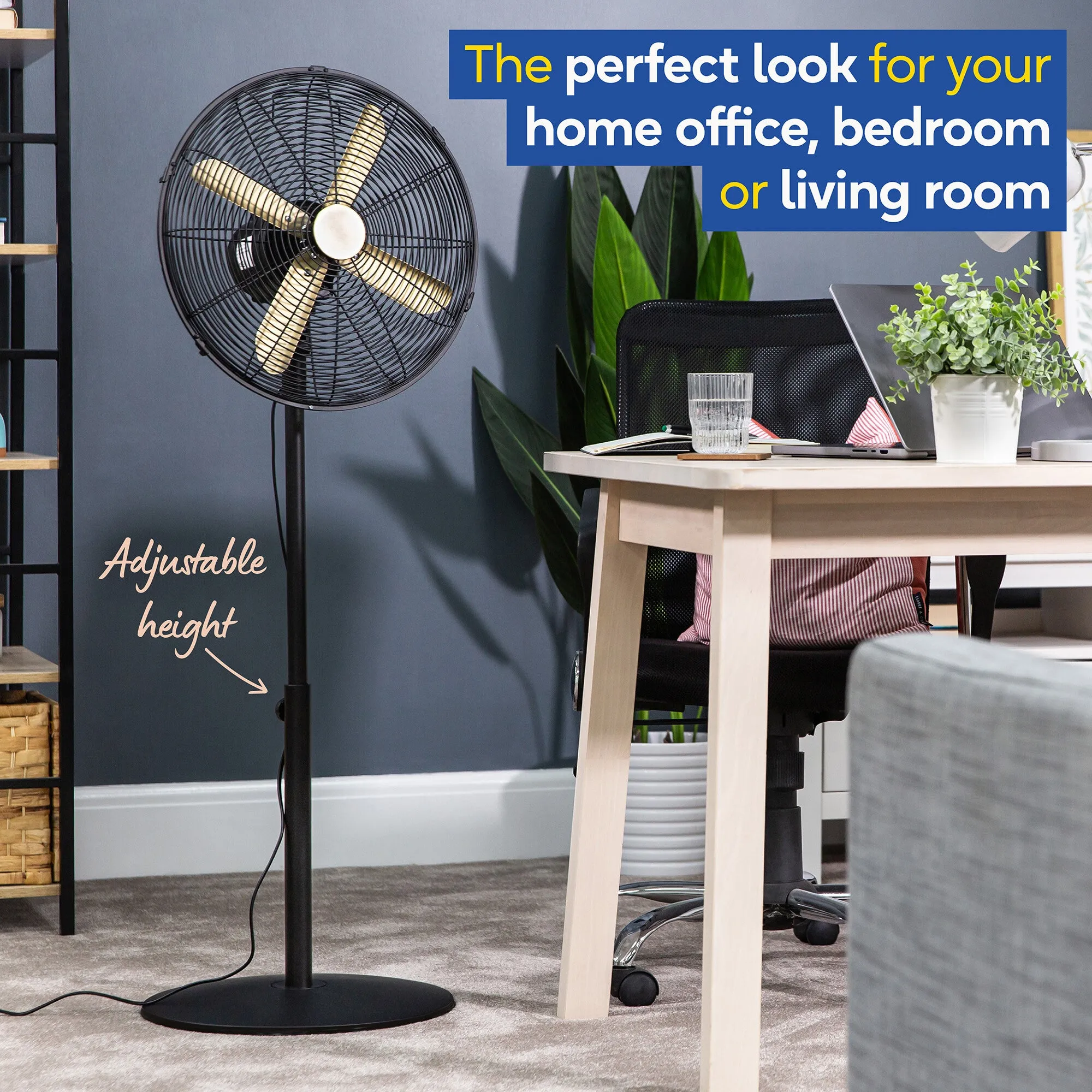 Russell Hobbs RHMPF1601BG household fan Black, Gold