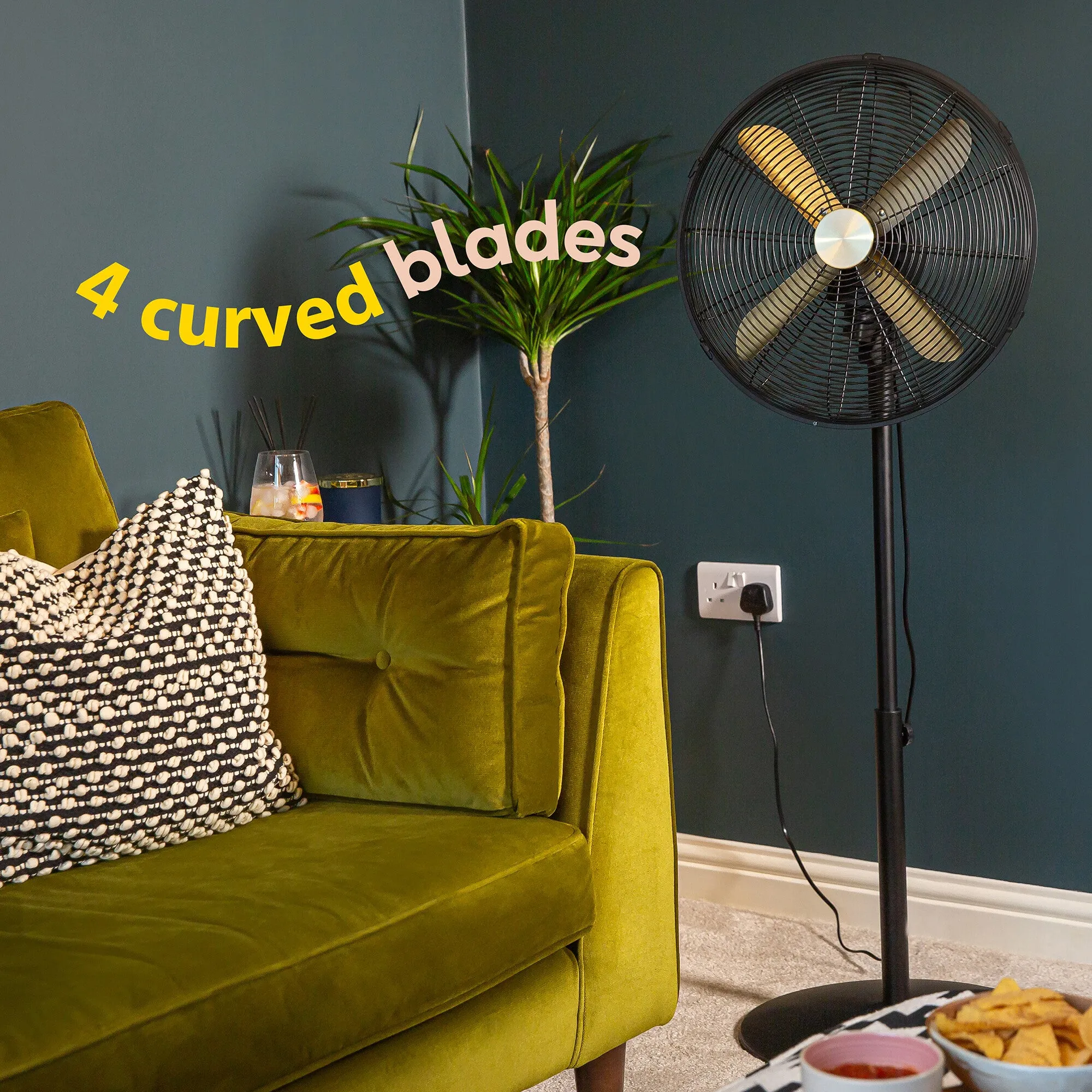 Russell Hobbs RHMPF1601BG household fan Black, Gold