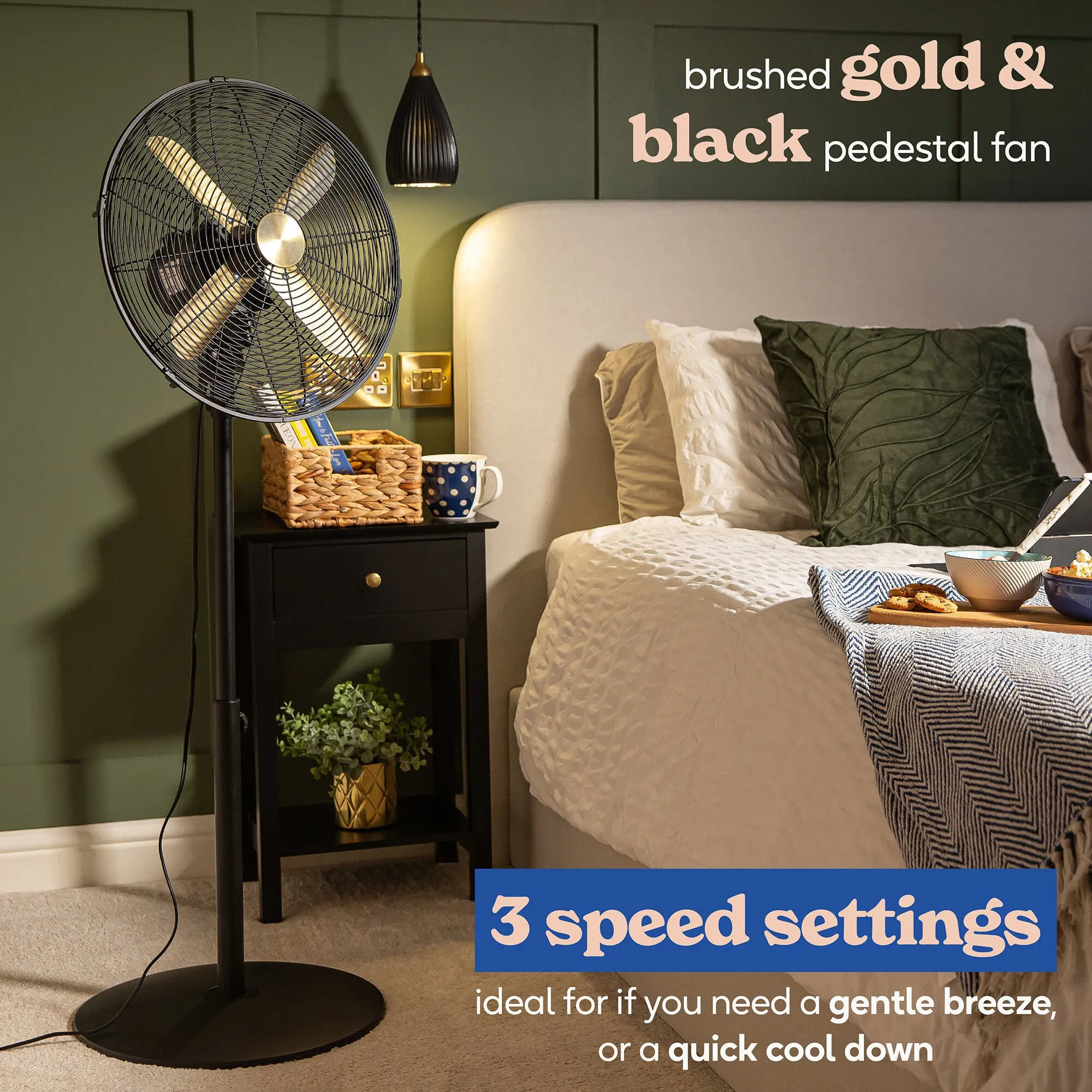 Russell Hobbs RHMPF1601BG household fan Black, Gold