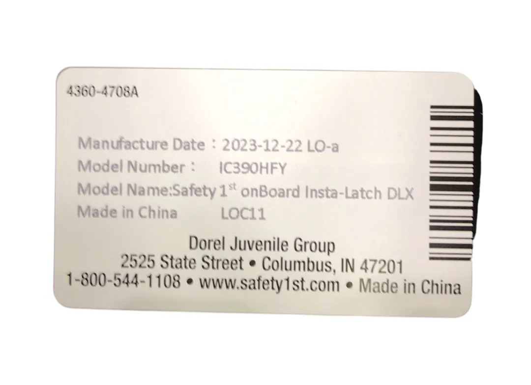 Safety 1st onBoard Insta-LATCH DLX Infant Car Seat, 2023, Ironbark
