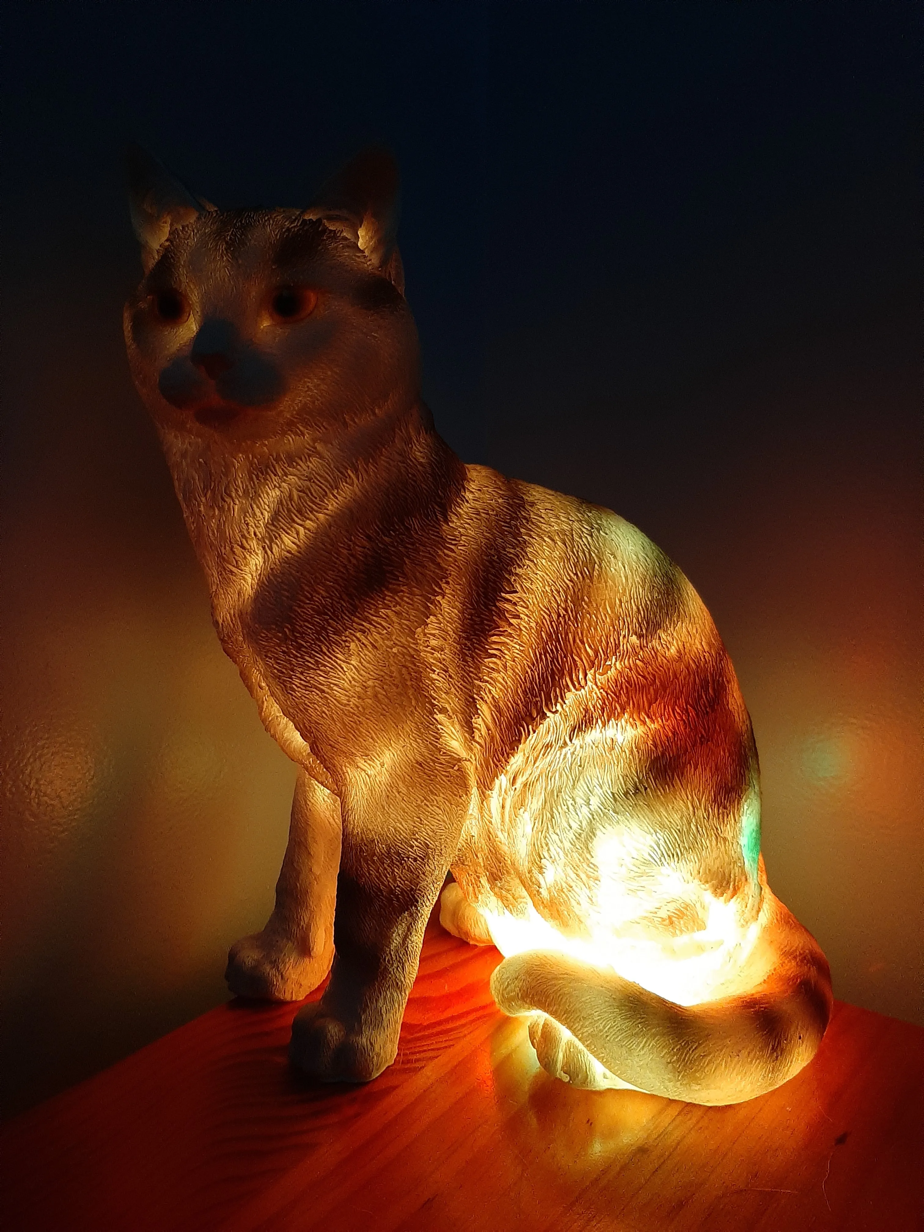 Sale💥MYSTICAL STANDING FELINE LAMP-unique Made by me
