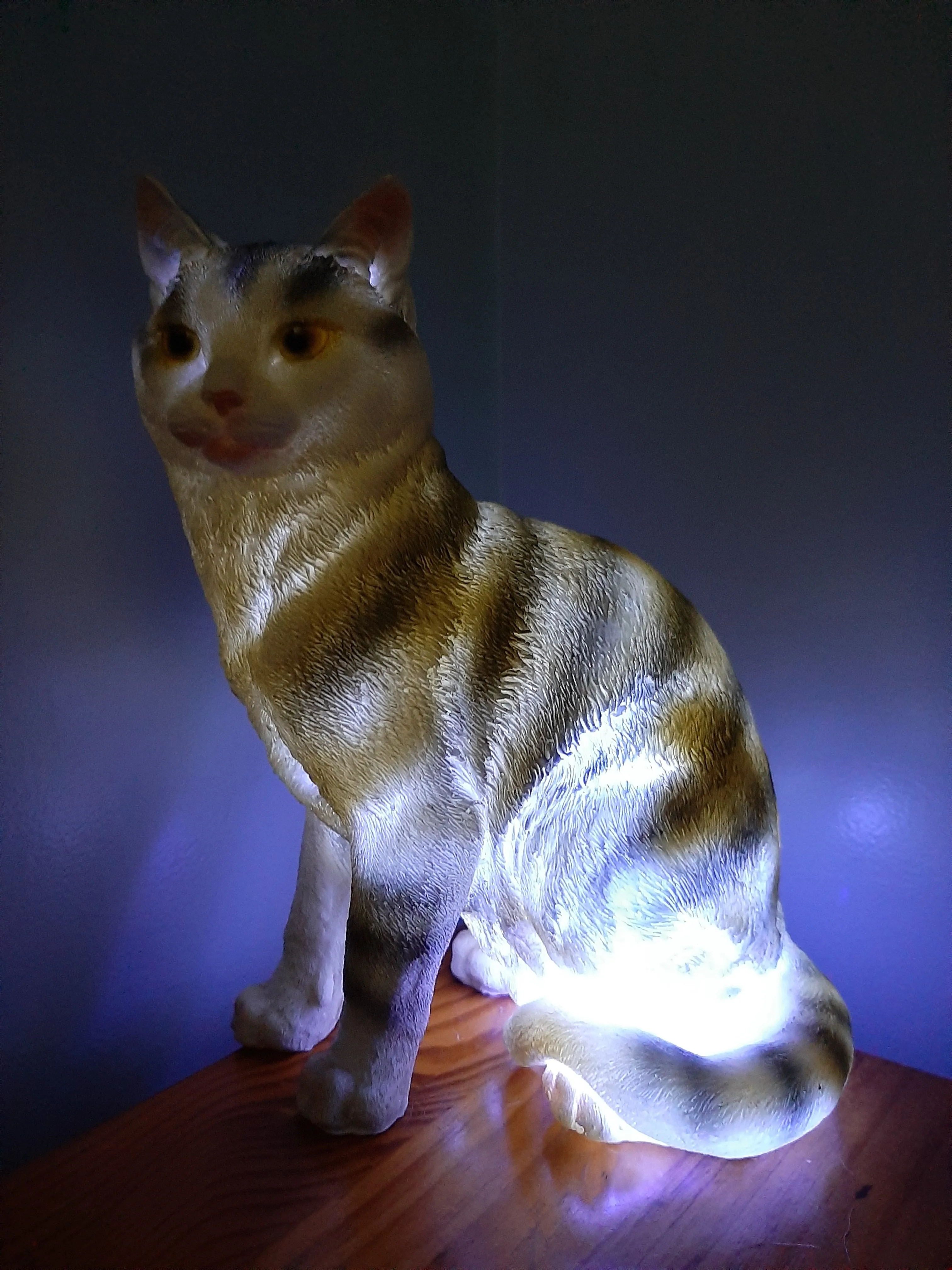 Sale💥MYSTICAL STANDING FELINE LAMP-unique Made by me