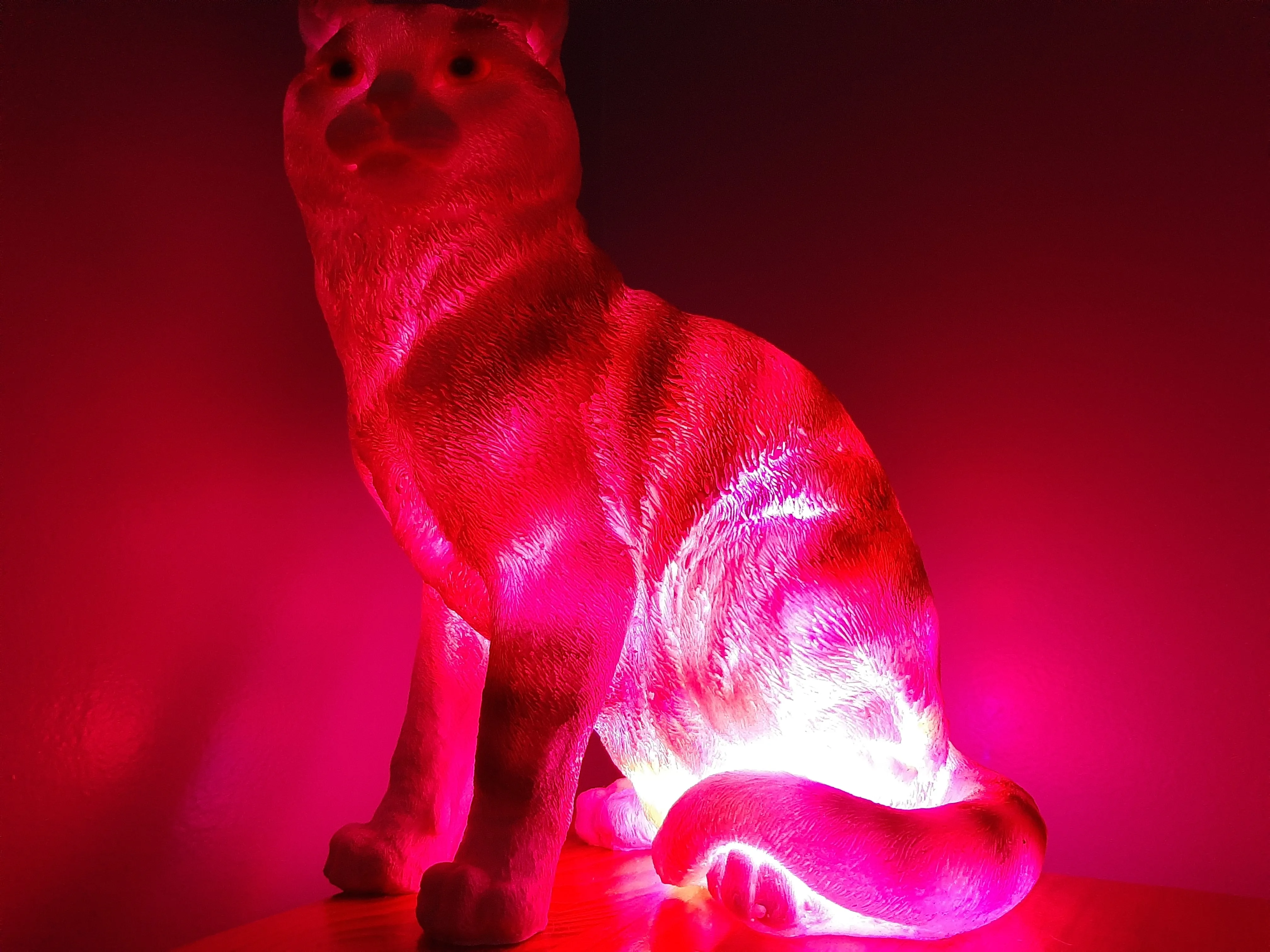 Sale💥MYSTICAL STANDING FELINE LAMP-unique Made by me