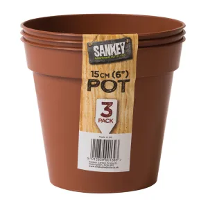 Sankey Grow Pot 15cm Diameter 3-Pack
