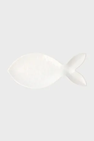 Santorini Large White Figural Fish Platter