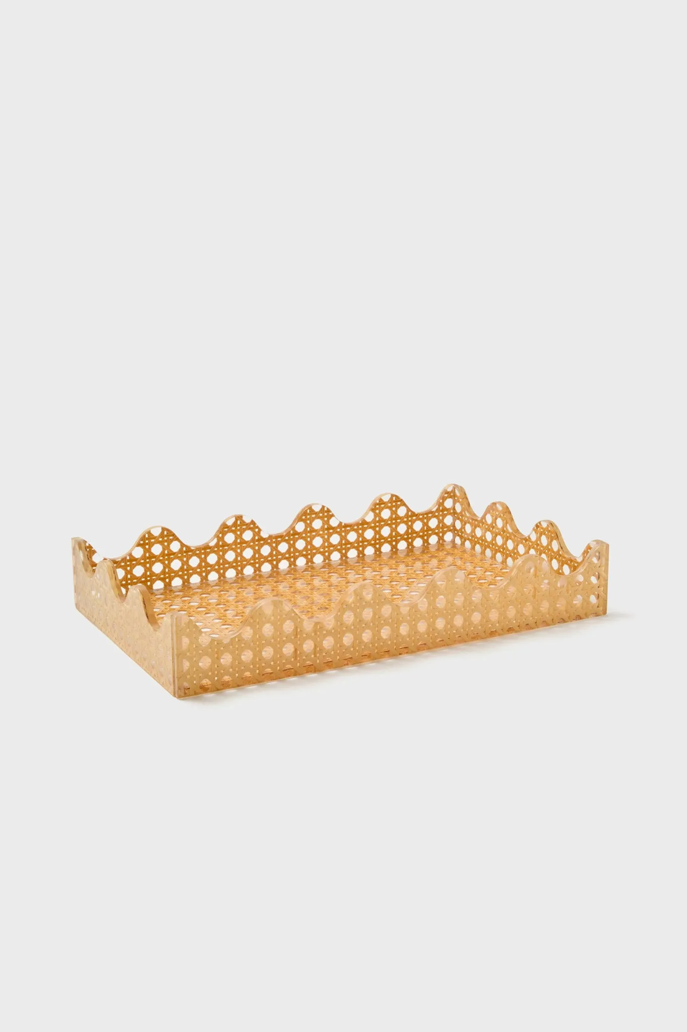 Scalloped Cane Acrylic Tray