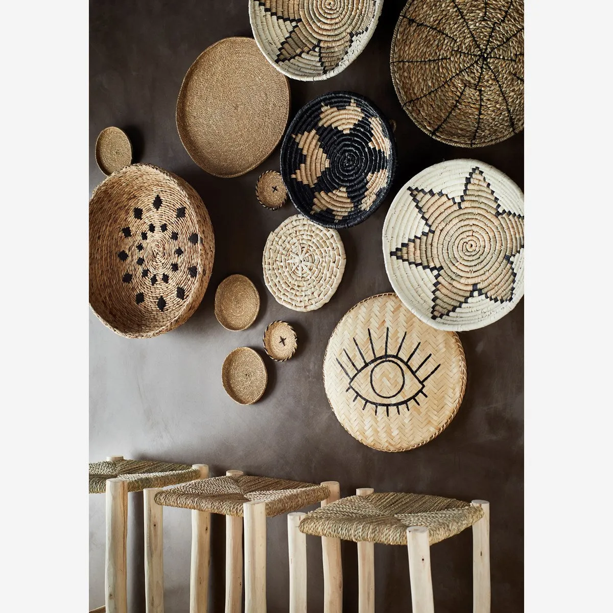 Seagrass Tray - Natural, Ecru & Black