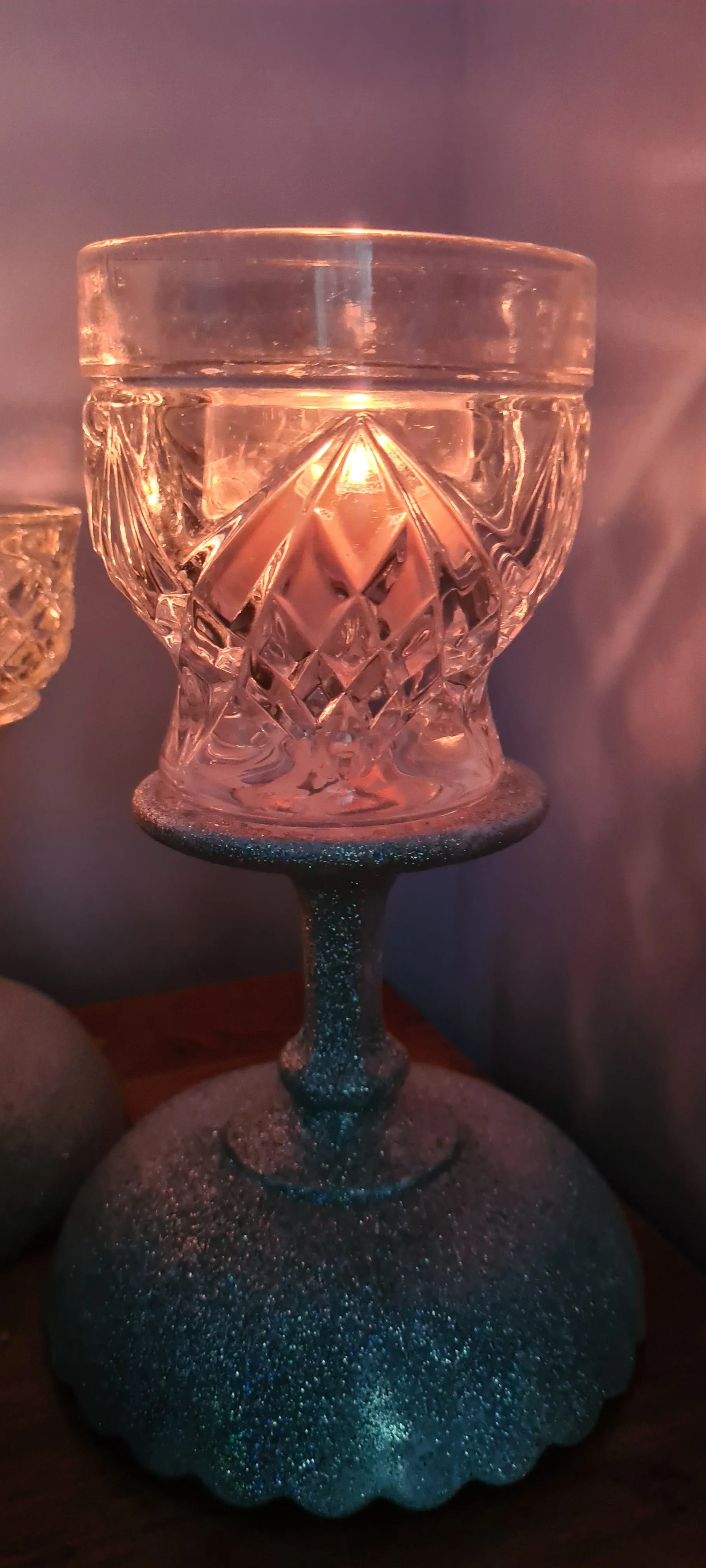 SET OF 2 HANDMADE CANDLE HOLDERS