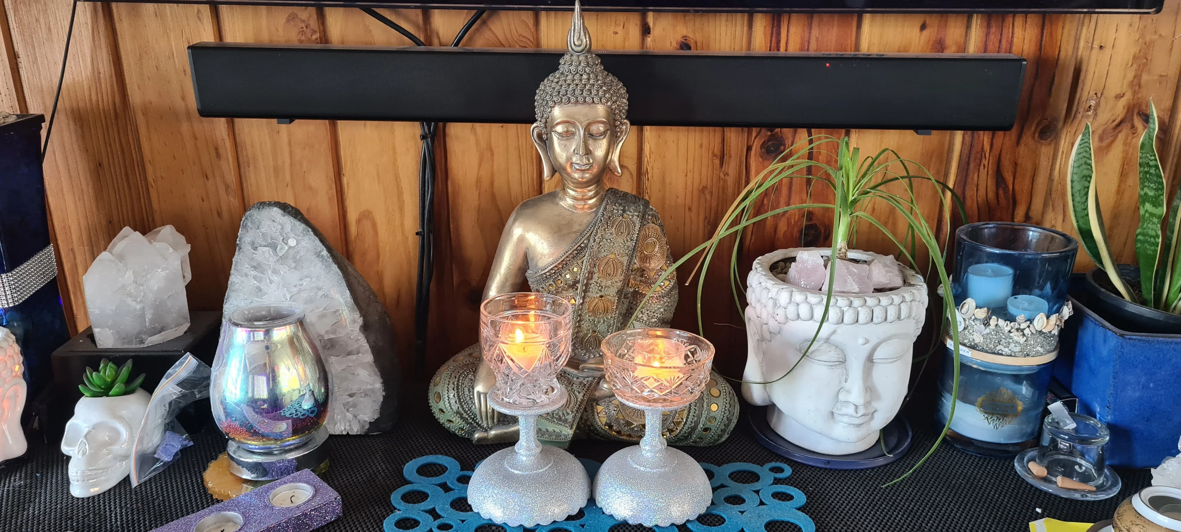 SET OF 2 HANDMADE CANDLE HOLDERS