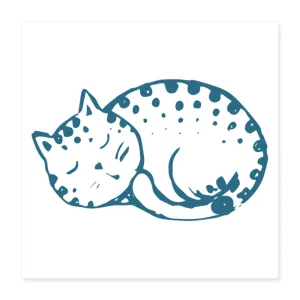 SLEEPY CAT Poster 16x16
