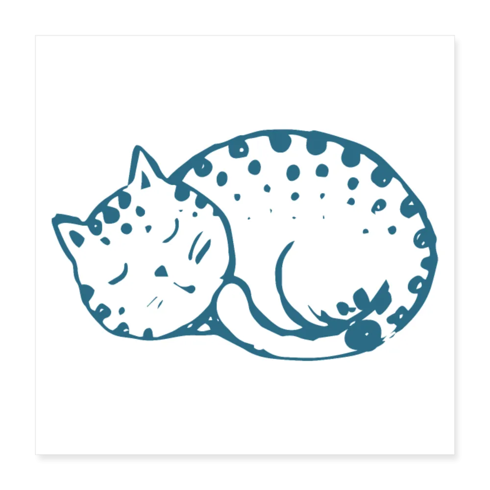 SLEEPY CAT Poster 16x16
