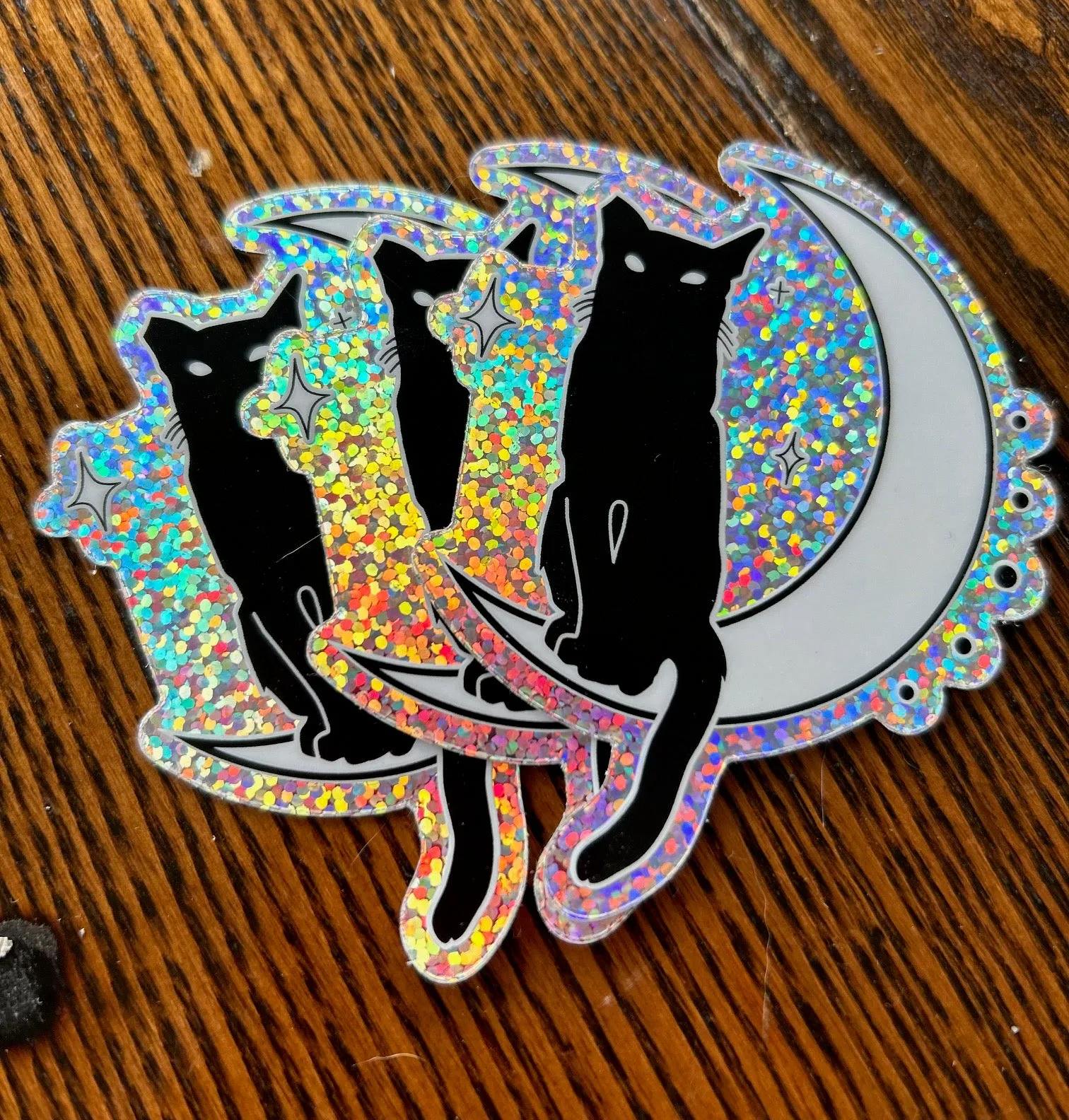 Small Glitter Logo Sticker