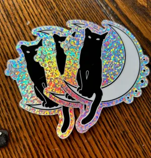 Small Glitter Logo Sticker