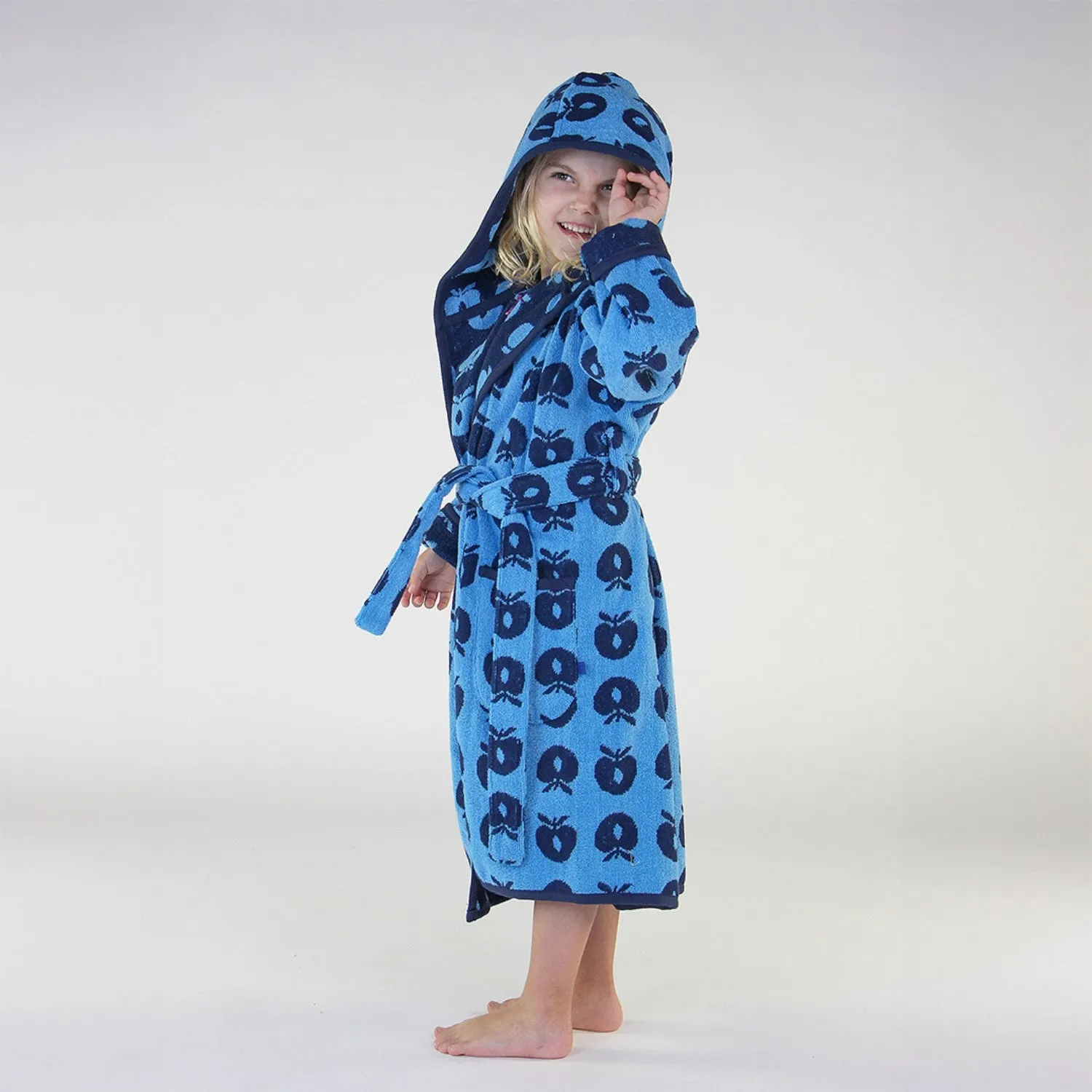 Småfolk Blue Grotto Bathrobe With Apples