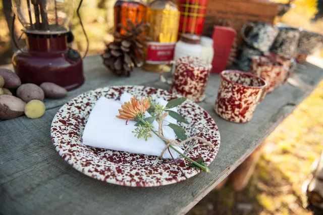 Splatter Dinner Plate - Navy & Cream