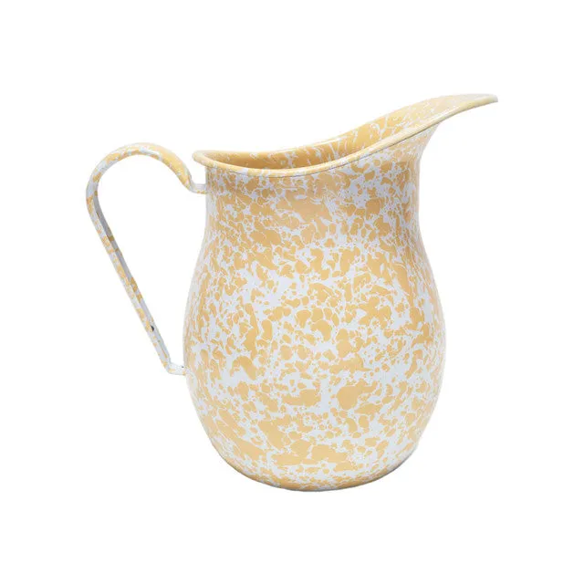 Splatter Large Pitcher - Yellow Splatter