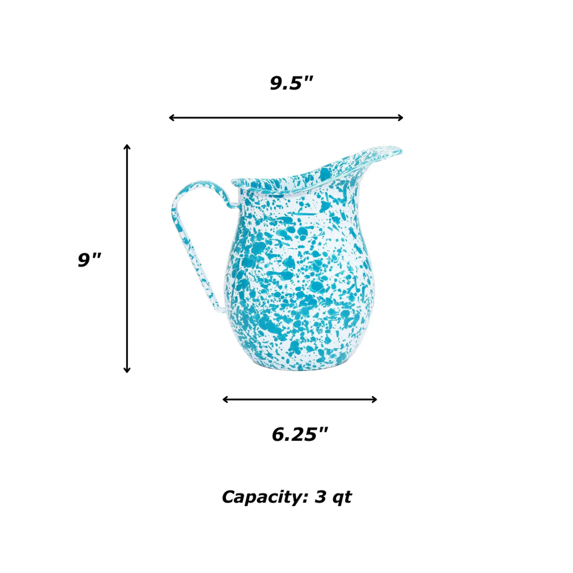 Splatter Large Pitcher - Yellow Splatter