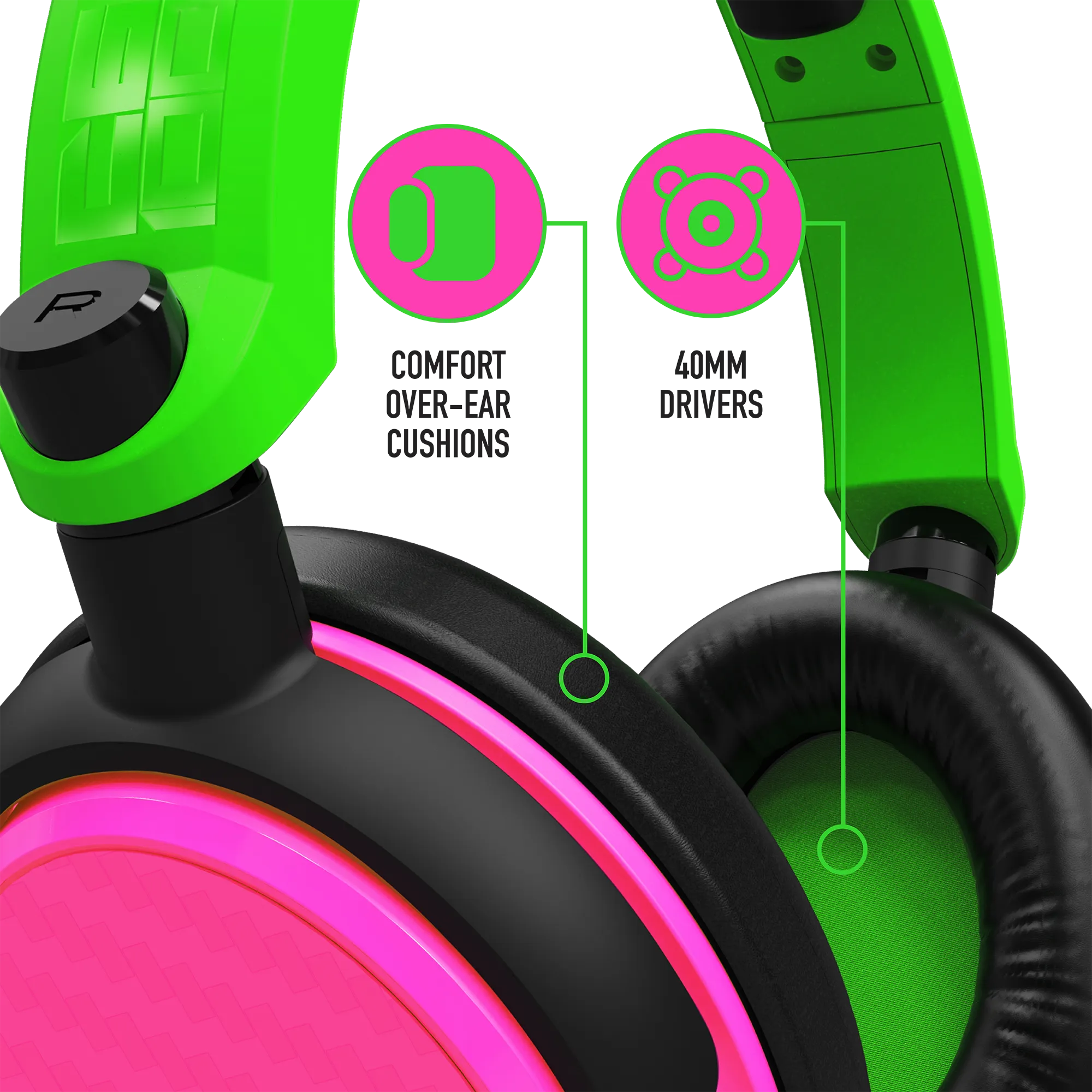 Stealth C6-100 Gaming Headset for Switch, XBOX, PS4/PS5, PC - Neon Green/Pink