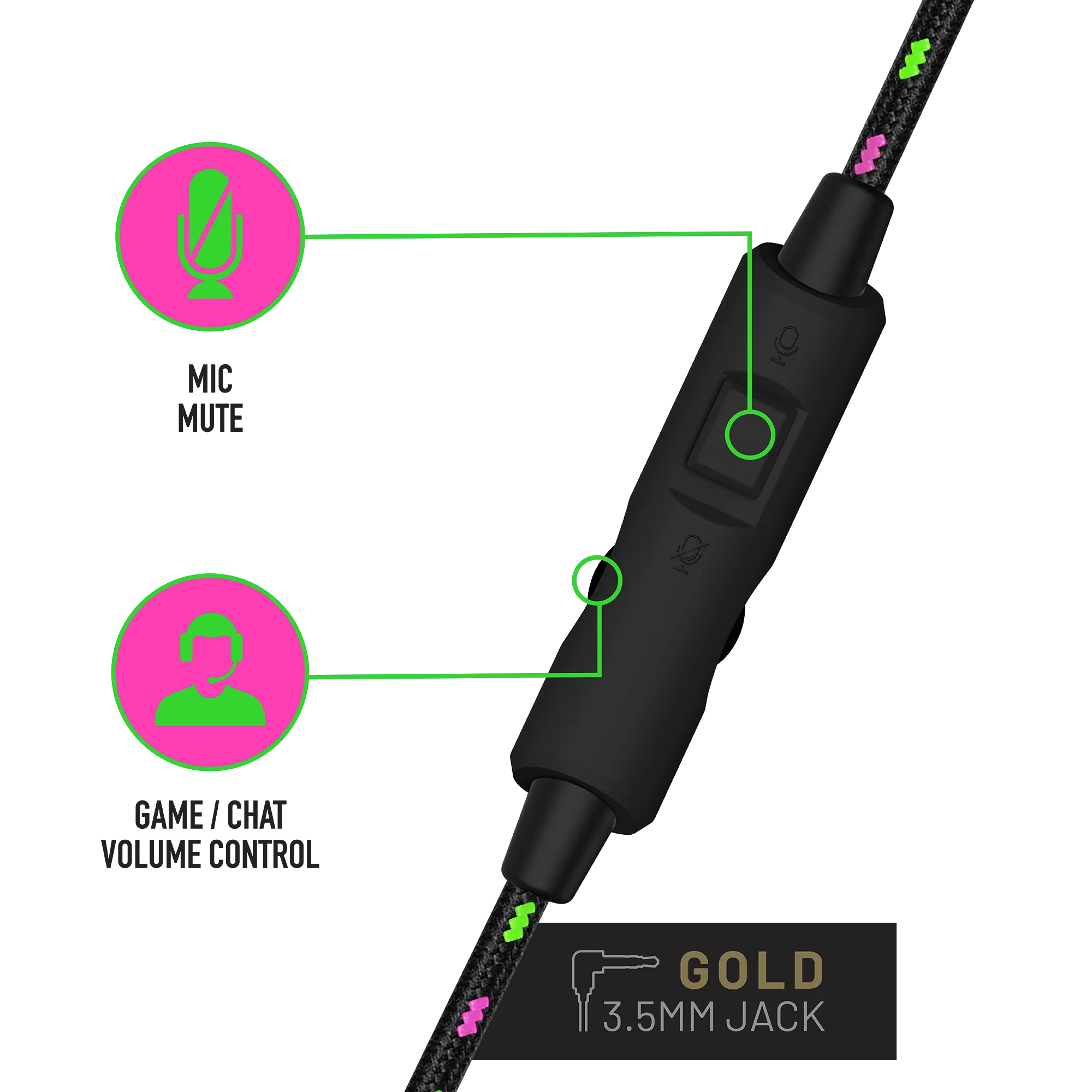 Stealth C6-100 Gaming Headset for Switch, XBOX, PS4/PS5, PC - Neon Green/Pink