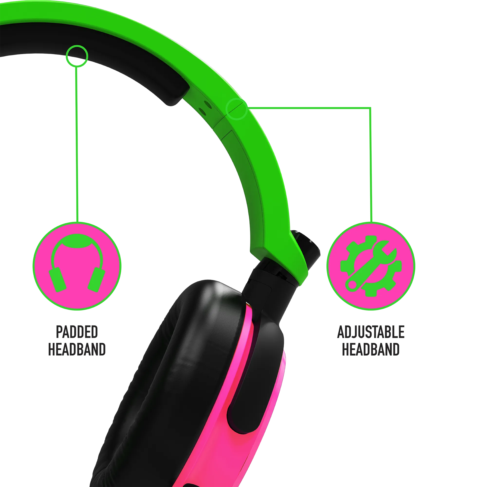 Stealth C6-100 Gaming Headset for Switch, XBOX, PS4/PS5, PC - Neon Green/Pink