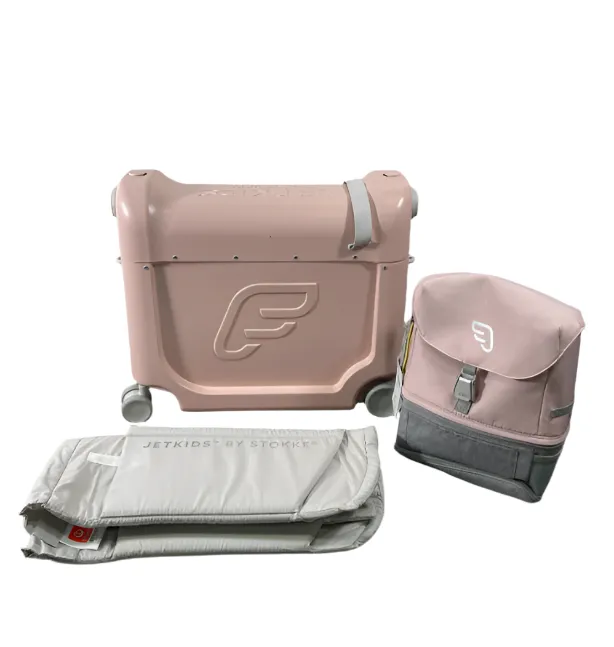 Stokke JetKids BedBox   Crew Backpack Travel Bundle, Pink Lemonade