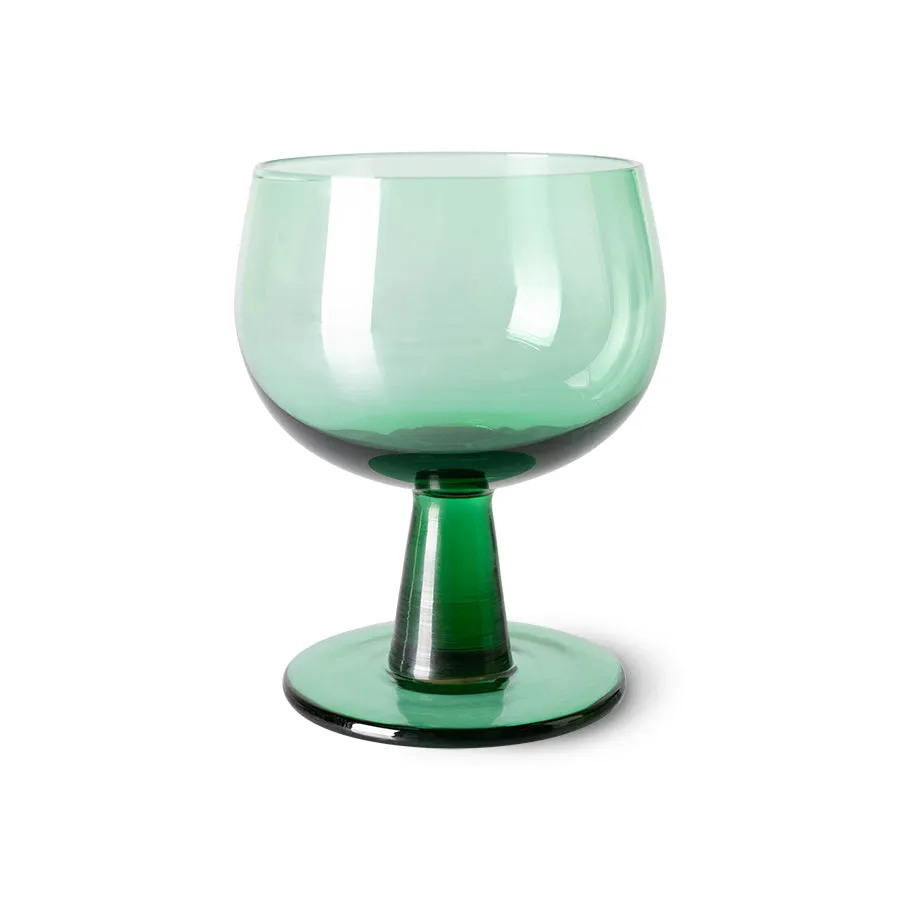 The Emeralds: Low Wine Glass Fern Green (Set of 4)