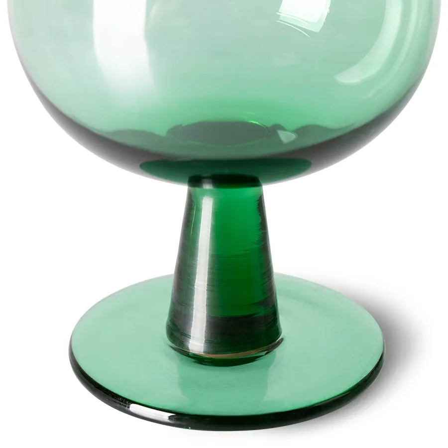 The Emeralds: Low Wine Glass Fern Green (Set of 4)