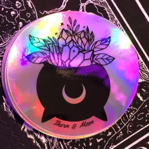 Thorn & Moon Cauldron Holographic Sticker
