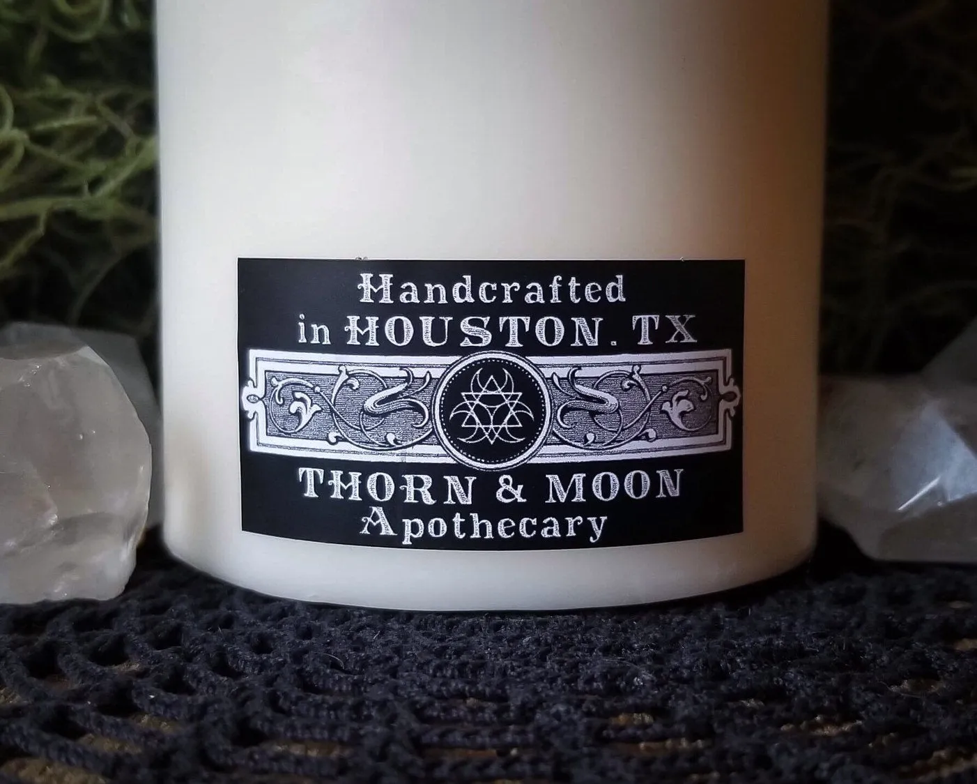 Thorn & Moon Major Arcana Candle - Tarot Card - Rider Waite Deck - Cartomancy - Fortune Telling - Decorative 6" Pillar Candle